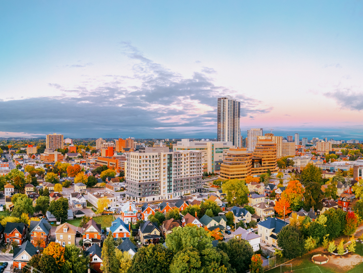 Kitchener cityscape and real estate market